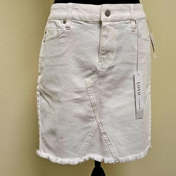 Liverpool Dresses & Skirts - Liverpool Los Angeles White Denim Skirt